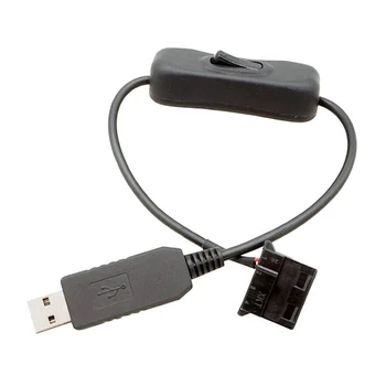 Кабель-адаптер питания вентилятора Molex от USB до 4Pin с переключателем от 5 В до 12 В, шнур для корпуса компьютера, корпус настольного ПК, вентилятор охлаждения