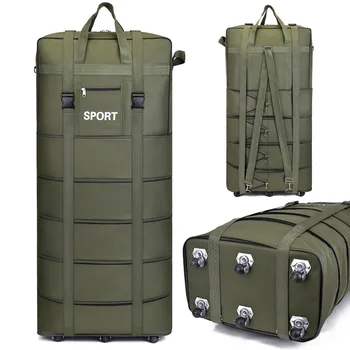 Популярные прочные багажные сумки-тележки большой емкости, оксфордские водонепроницаемые дорожные сумки на колесиках, багаж