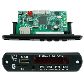 Модуль детектора MP5 Плеера FM Bluetooth Декодеры Поддержка USB TF MP3 WAV Декодирование без потерь Diy Kit Электронный модуль печатной платы