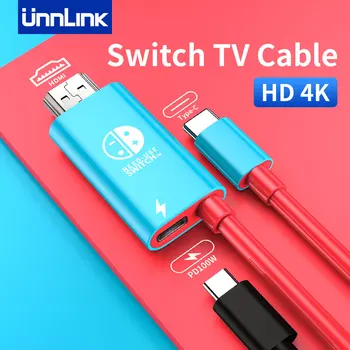 Телевизионный кабель Unnlink Switch для Nintendo Switch USB C до 4K 30Hz HDMI с концентратором PD 100W для Macbook Pro