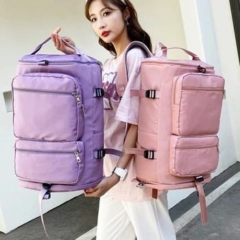 Женская дорожная сумка большой емкости, повседневный рюкзак для путешествий на выходные, Женские спортивные сумки для йоги, Многофункциональные сумки через плечо