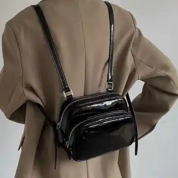Яркая сумка для хлеба, женская сумка 2023, летняя новая сумка на плечо, черный рюкзак