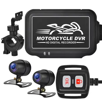 Двойная камера для спортивной записи, Универсальная камера 150 Градусов, широкоугольный двухканальный Рекордер для вождения мотоцикла 1080P Full HD