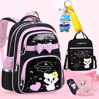 Водонепроницаемые школьные сумки для девочек, детский школьный рюкзак с рисунком кота, ортопедический рюкзак для детей, детский школьный рюкзак Mochila Escolar