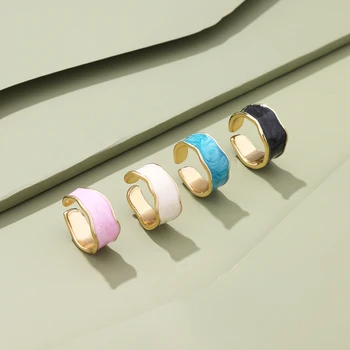 VG 6YM, новое креативное красочное геометрическое женское кольцо, модный женский подарок на день рождения, ювелирные изделия, Прямая поставка, подарки