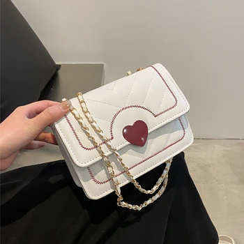 Сумки-мессенджеры для женщин, кожаные роскошные дизайнерские сумки с рисунком сердца, маленькая квадратная сумка на плечевом ремне, женская сумка для покупок