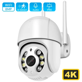 8MP 5MP 4K PTZ Wifi IP-камера Облако 1080P 4-кратный Цифровой зум CCTV Камера Безопасности Наружный AI Человек Обнаруживает беспроводную камеру 2MP