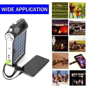 Портативная 6-вольтовая Аккумуляторная Солнечная батарея, Генераторная система, USB зарядное устройство для кемпинга с ламповым освещением, комплект для домашней энергии
