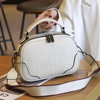 Кожаная женская сумка, новая высококачественная сумка на одно плечо, сумка через плечо, большая вместимость, простая роскошь, модный ретро-дизайн