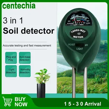 Измеритель влажности Ph воды в почве 3 In1, прибор для тестирования кислотности и влажности почвы растений, Датчик влажности Солнечного света, Детектор Ph