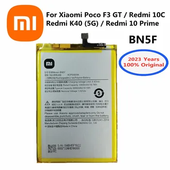 100% Оригинальный аккумулятор BN5F Для Xiaomi Redmi Poco F3 GT Redmi K40 5G 10C 10 Prime, замена встроенного аккумулятора Bateria 5000 мАч