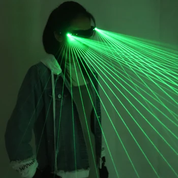 Зеленые Красные Синие Лазерные Очки LED Lazer Light Танцевальное Шоу DJ Club Party Laserman Show Перчатки с несколькими Лучами