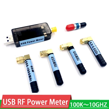 DYKB 100K-10GHZ USB радиочастотный измеритель мощности -55 ~ + 30dBm регулируемое значение затухания + Антенна + Аттенюатор для усилителя радиолюбителей A