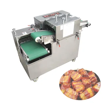 Автоматическая Машина для нарезки мелких мясных полосок Говядина, свинина, куриная грудка, вяленое мясо, машина для нарезки свежего мяса кубиками