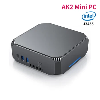 FICEP AK2 МИНИ ПК Windows 10 Pro Мини ПК Intel Celeron J3455 8 ГБ 128 ГБ DDR3 2,4 Г 5 Г Двухдиапазонный WiFi BT 4,2 Геймерский Офисный Компьютер