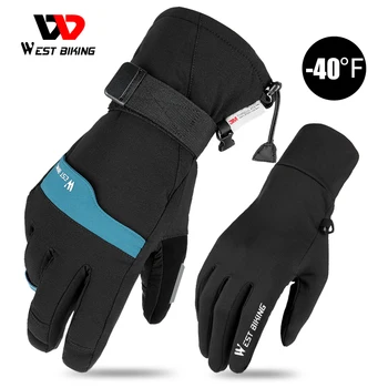 WEST BIKING, 2 Пары Лыжных перчаток, зимние супер теплые 3M Thinsulate, Снегоход, сенсорный экран, Мотоциклетные Велосипедные спортивные перчатки