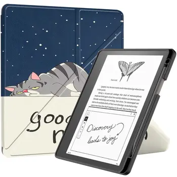 Чехол для Kindle Scribe Все новые Детские Тонкие Умные Кожаные подставки Обложка-книжка для Kindle Scribe 2022 Выпущен 10,2-дюймовый чехол для планшета