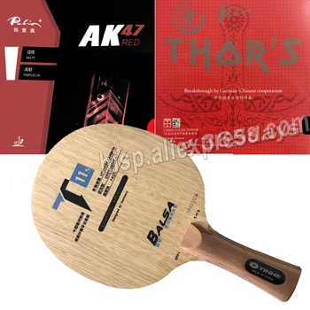 Профессиональная комбинированная ракетка для настольного тенниса и пинг-понга YINHE Galaxy T-11 + T11S с Palio AK47 RED и THOR'S