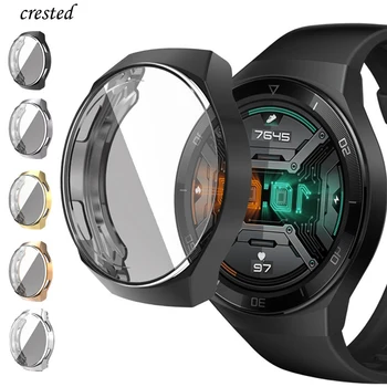 Чехол для Huawei Watch GT 2e, мягкий чехол из ТПУ, рамка с полным покрытием, Аксессуары для умных часов, бампер + защитная пленка для экрана Huawei Watch GT2E