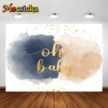 MOCSICKA Oh Baby Background Он или Она, мальчик или девочка, фон для фотосессии в душе новорожденного, пол, баннер для украшения вечеринки