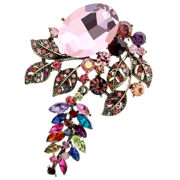 Винтажные броши CINDY XIANG с большим хрустальным цветком для женщин, весенняя модная булавка, Свадебные розовые аксессуары Высокого качества