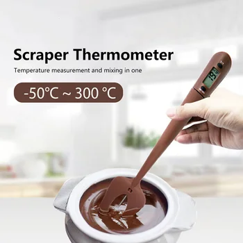 Цифровой термометр-Лопатка Для Приготовления Выпечки 2 в 1, Электронный термометр, Скребок для шоколада, Датчик температуры Конфет, Кухонный прибор для жарки