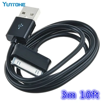 3 м USB Зарядное Устройство Кабель для Передачи данных Шнур для Samsung Galaxy Tab 2 P1000 P3100 P5100 P5110 P6800 P7300 P7310 P7500 P7510 N8000 1000 шт.