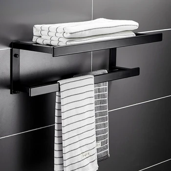Черный матовый набор аксессуаров для ванной комнаты, алюминиевый держатель для зубной щетки, металлическая фурнитура, рулонная щетка для унитаза 