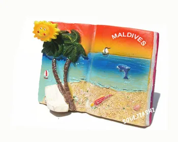 Мальдивские сувениры из смолы, креативные наклейки для книг, наклейки на холодильник