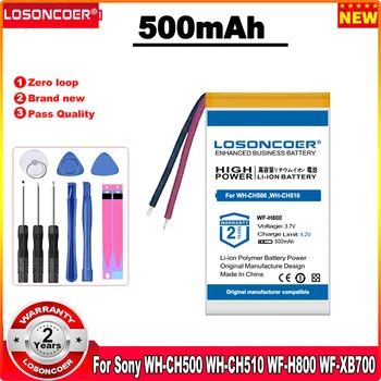 LOSONCOER 500 мАч Аккумулятор для Sony WH-CH500, WH-CH510, WF-H800, WF-XB700 Сменный Аккумулятор для Зарядного устройства