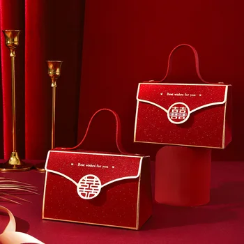2022 новая коробка сахара свадебный подарок для гостей коробка конфет креативная простая китайская свадебная портативная Бумажная подарочная коробка упаковка новый год