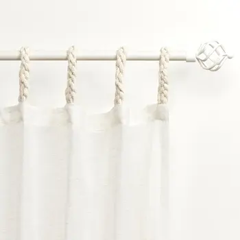 Роскошные натуральные прозрачные плетеные панели для штор Duncan Tab Top, набор из 2-х, для украшения дома и стильного внешнего вида 54 
