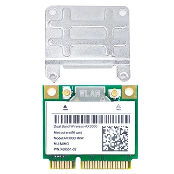 AX3000HMW 2974 Мбит/с WiFi 6 Беспроводная карта Mini PCI-E Wifi AX3000 Bluetooth 5.1 802.11Ax/Ac Адаптер 2,4 ГГц/5 ГГц