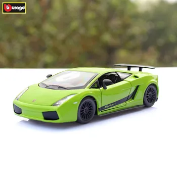 Bburago 1: 24 Lamborghini Gallardo модель автомобиля из зеленого сплава, имитирующая украшение автомобиля, коллекция подарочных игрушек