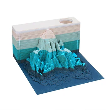 Блокнот Omoshiroi Block 3D В Альпах, Всемирно известные пейзажи, Архитектура, Красивый подарок, Украшение дома, Горячая Распродажа