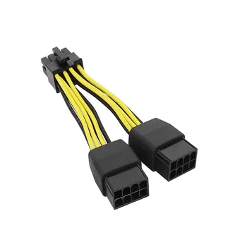 Двойной кабель питания от 8 до 8 контактов, шнур питания видеокарты, кабель для графического процессора K80/M40/P100/V1 10 см,