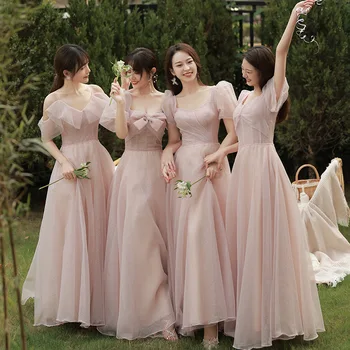 Yourqipao Китайское Платье Подружки Невесты для Свадьбы Cheongsams Длинное Вечернее Платье Para Bodas Mujer Invitada Robe Ceremonie Femme