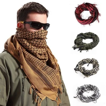 Толстые мусульманские тактические пустынные арабские шарфы Shemagh Для мужчин и женщин, Зимний Ветреный Военный ветрозащитный Походный шарф