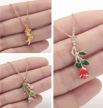 Оригинальное ожерелье с подвеской в виде цветка розы для женщин, пара, Винтажное ожерелье с цветочной цепочкой в стиле бохо, ботанический шарм, модные подарки для вечеринок