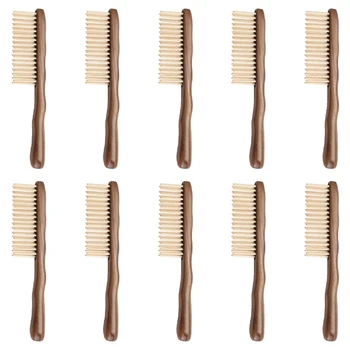 10X Расческа для волос из натурального сандалового дерева ручной работы, деревянная расческа для распутывания волос с широкими зубьями, новый дизайн