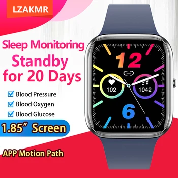Новые Спортивные часы Y9 PRO с Bluetooth Диагональю 1,85 ”, Музыкальный экран, уровень глюкозы в крови, артериальное давление, частота сердечных сокращений, режим ожидания в течение 20 дней, умные часы