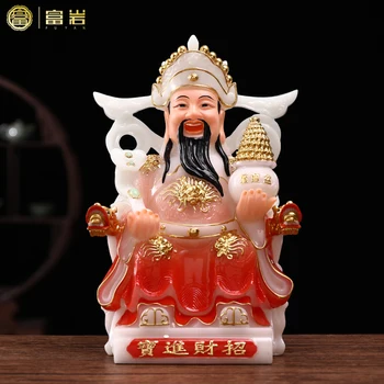 Белый мраморный бог богатства Будда фортуна семья освящает украшения гибко магазин jubao, чем сухое изделие бог богатства