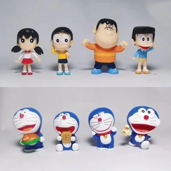 Аниме Doraemon Модель Игрушки Синий Кот торт Украшение Микро сада Пейзаж ПВХ Фигурки Игрушки Детям Рождественские подарки на День рождения