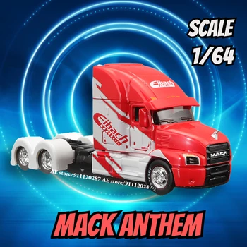 Модель автомобиля Maisto 1/64 Mini Trailer Truck, MACK Anthem RED Scale Vehicle Art, отлитая под давлением миниатюрная игрушка