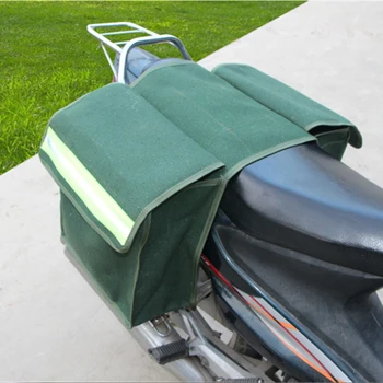 1 пара Универсальных Мотоциклетных Седельных Сумок Багажная Корзина Простые холщовые сумки для Шлемов
