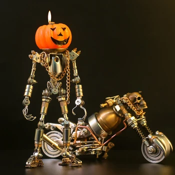 3D Механические пазлы Тыква Рыцарь Мотоцикл Металлическая модель комплект Diy Хэллоуин Сын Темной ночи Собрать игрушки Подарок для детей