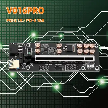 Компактная плата расширения видеокарты PCI-E от 1X до 16X с защитой от выгорания микросхемы PCI-E Riser Card с высокой проводимостью для майнинга