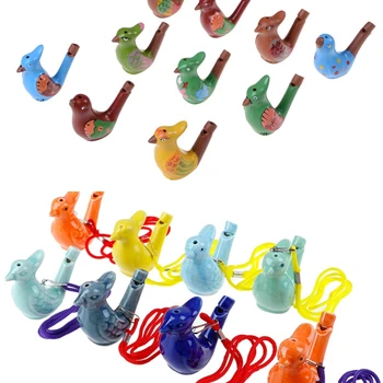 1шт Керамический Водяной Птичий Свисток, Маленький Музыкальный инструмент, Игрушки для раннего развития детей, игрушки для вечеринок, разные цвета