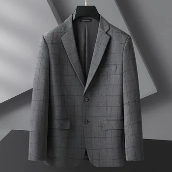 5767-2023 Новый мужской повседневный костюм, трендовый маленький костюм с длинными рукавами, корейская приталенная весенне-летняя куртка