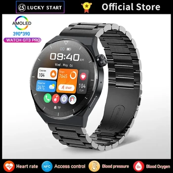 NFC Смарт-Часы Мужские GT3 Pro 390 *390 HD AMOLED Экран Bluetooth Call Watch IP68 Водонепроницаемые Спортивные Мужские Смарт-часы Для Huawei Xiaomi